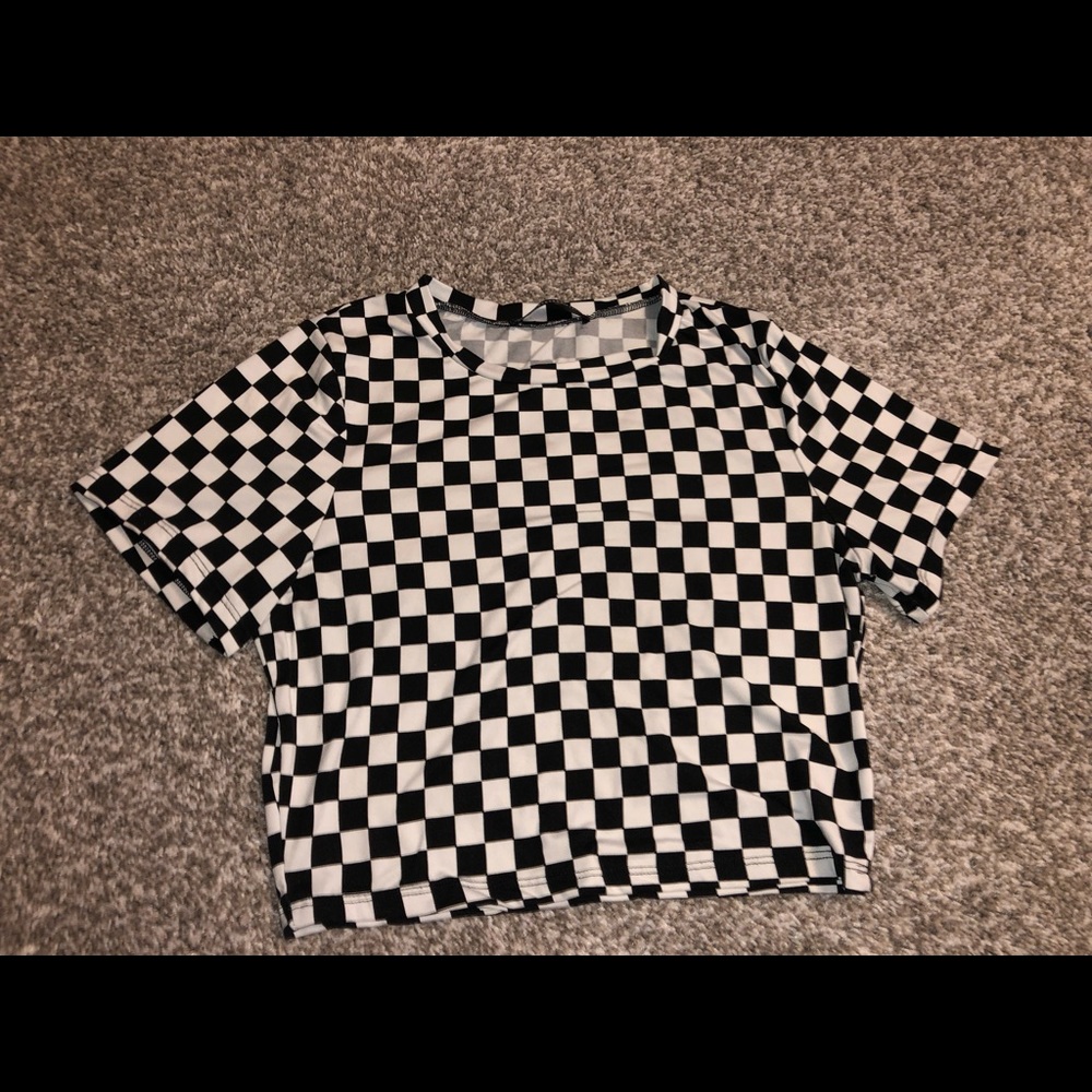Checkered crop top